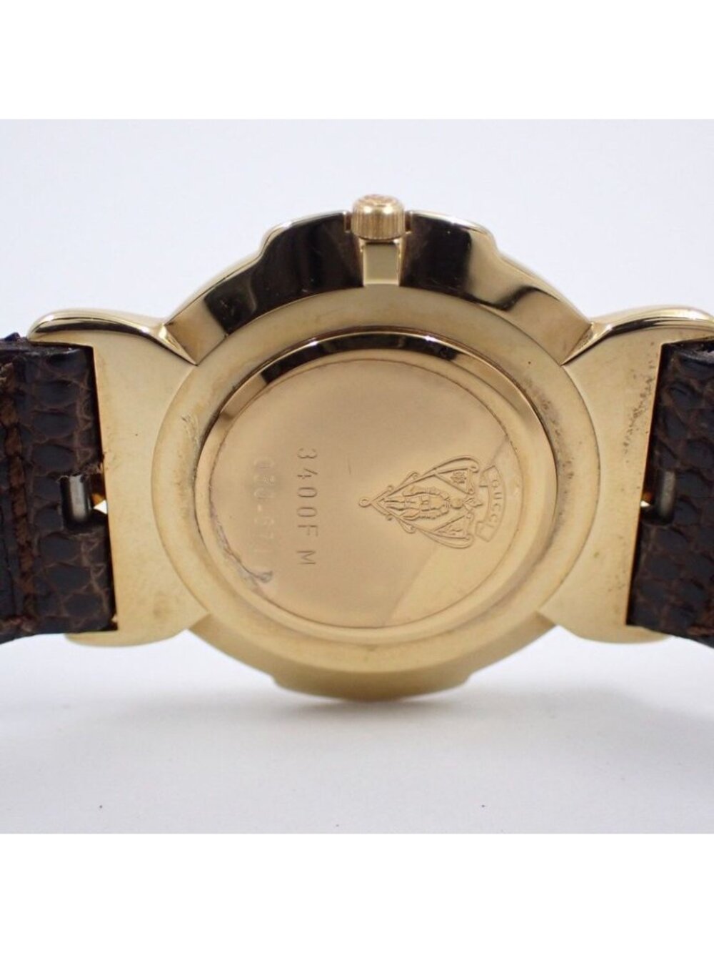 Gucci Quartz Watch Gold Leather - Picture 9 of 10